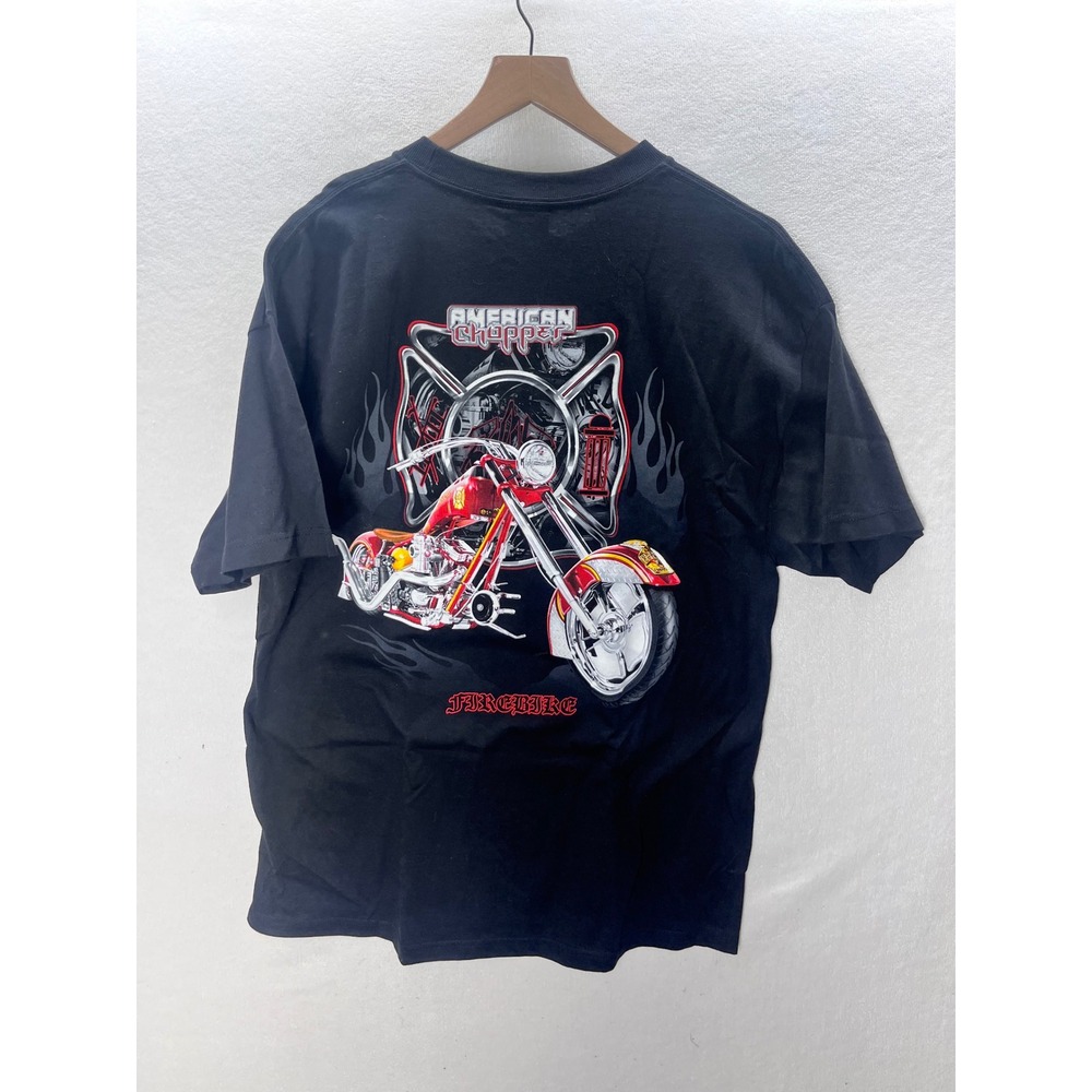 American Chopper T-Shirt Mens XL Black New Firebike‎ Graphic TV OCC Y2K 3309